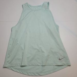 Nike Womens Large Running Tank Top Light Mint Blue